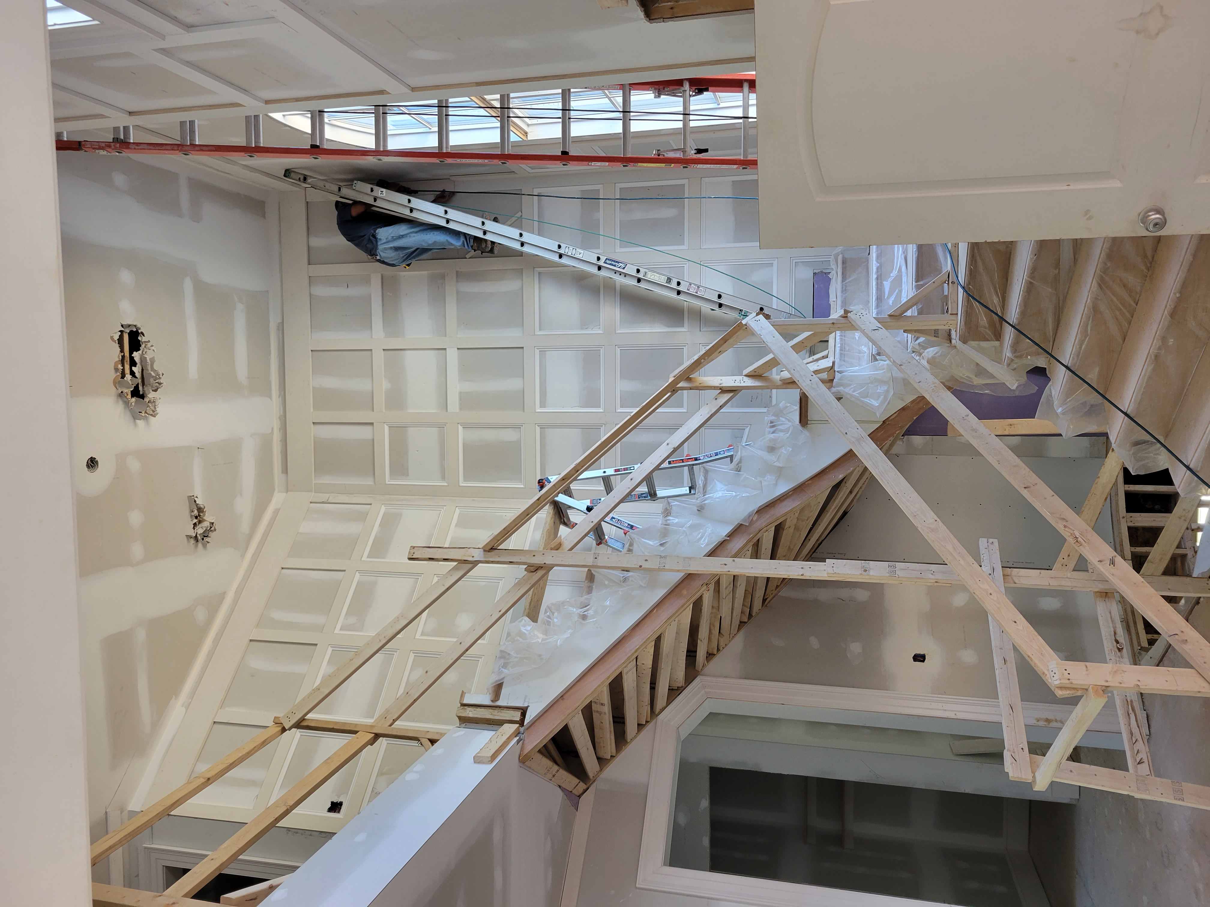 Mansion foyer under construction