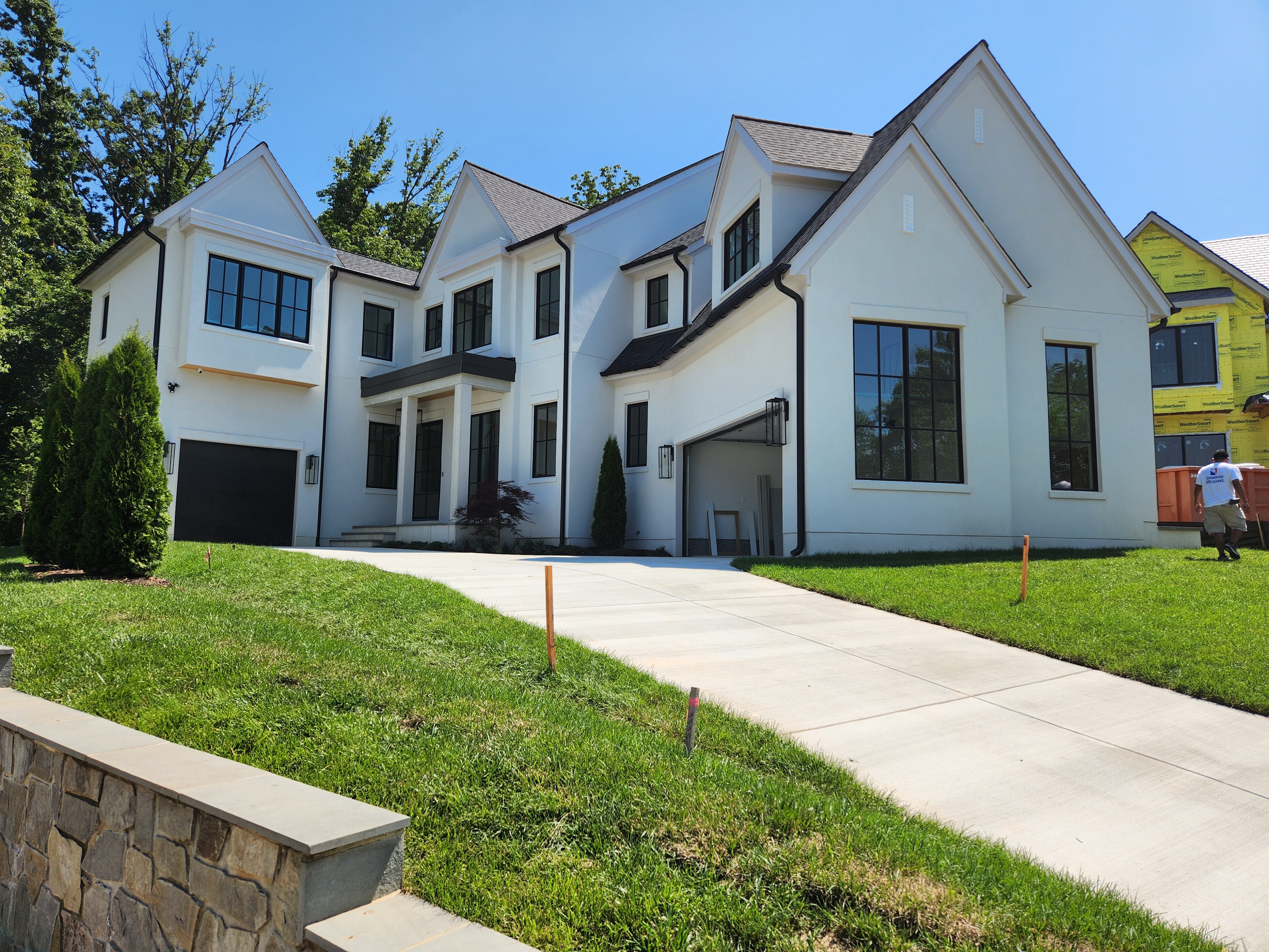 Completed modern farmhouse exterior renovation by Piedmont Craftsman Guild