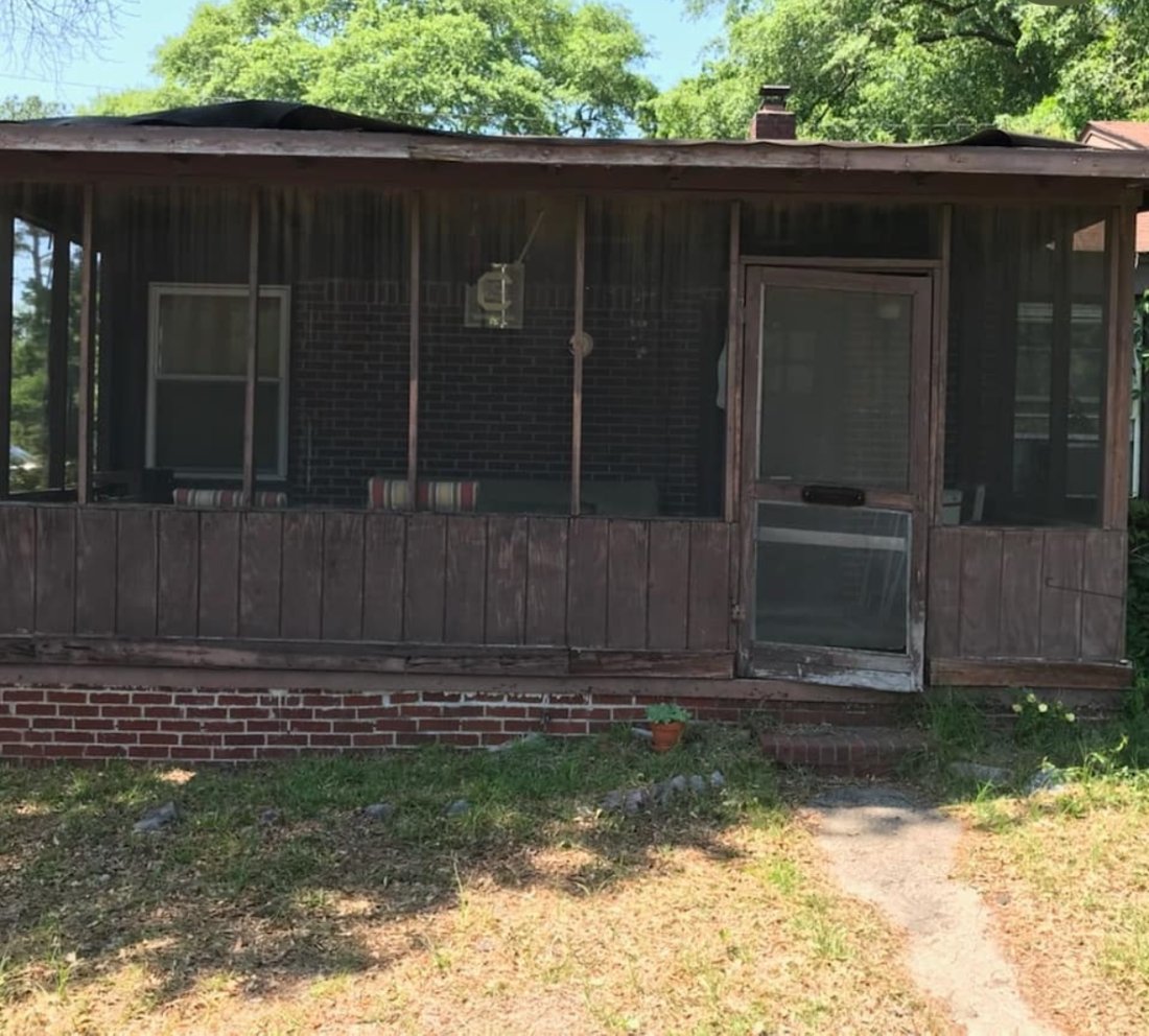 Porch before